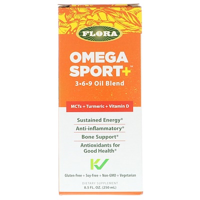 Flora Omega Sport +, 3-6-9 Oil Blend, 8.5 fl oz (250 ml)