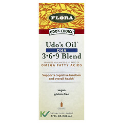 Flora, Udo's Choice, Udo's Oil, суміш олій з омега 3, 6 і 9 з ДГК, 500 мл (17 рідк. унцій)