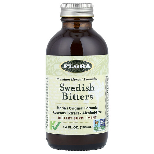 Flora, Swedish Bitters, Alcohol-Free, 3.4 fl oz (100 ml)