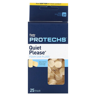 Flents, Protechs（プロテックス）、Quiet Please（クワイエットプリーズ）、フォームイヤープラグ、25組