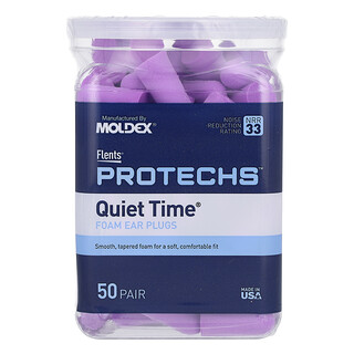 Flents, Protechs, Quiet Time, Foam Ear Plugs, 50 Pairs