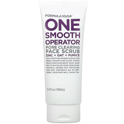Formula 10.0.6 One Smooth Operator, Pore Clearing Face Scrub, 3.4 fl oz (100 ml)
