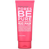 Formula 10.0.6, Pores Be Pure, Skin-Clarifying Mud Mask, Strawberry + Yarrow, 3.4 fl oz (100 ml)