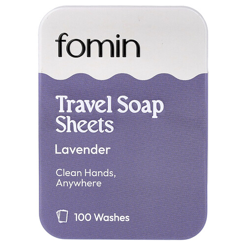 Fomin Travel Soap Sheets, Lavender, 100 Sheets