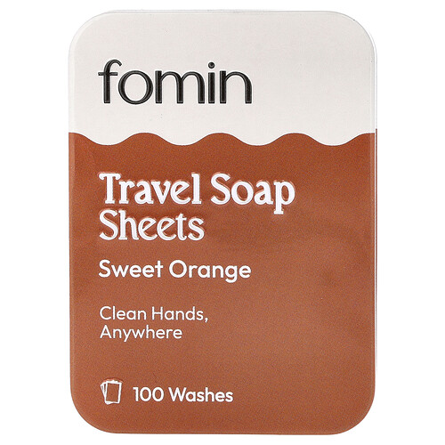 Fomin Travel Soap Sheets, Sweet Orange, 100 Sheets