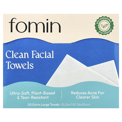 Product Image for fomin, Clean Facial Towels, Extra Large, 50 Towels