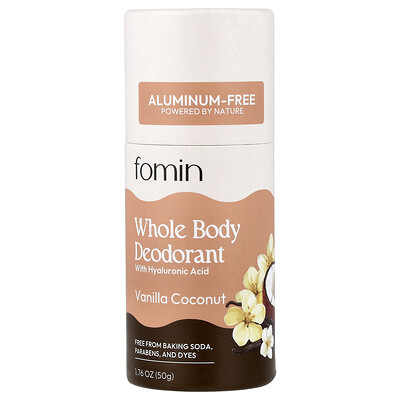 Product Image for fomin, Whole Body Deodorant, Aluminum-Free, Vanilla Coconut, 1.76 oz (50 g)