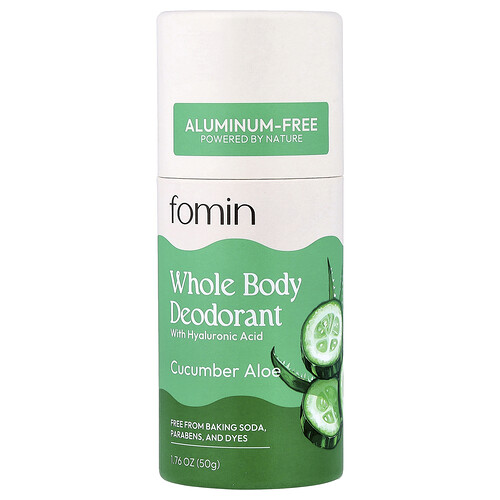Fomin Whole Body Deodorant, Aluminum Free, Cucumber Aloe, 1.76 oz (50 g)