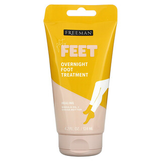 Freeman Beauty, Bare Foot, 보습, 오버나이트 풋 트리트먼트, 마룰라오일 & 코코아 버터, 124ml(4.2fl oz)