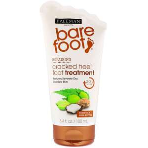 Отзывы о Freeman Beauty, Bare Foot, Repairing, Cracked Heel Foot Treatment, Neem Oil & Shea Butter, 3.4 fl oz (100 ml)