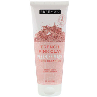 Freeman Beauty, French Pink Clay Peel-Off Mask, Peel-off-Maske mit pinker Tonerde aus Frankreich, 175 ml
