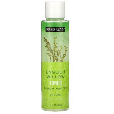 Freeman Beauty English Willow Toner, Pore Minimizer, Deep Cleansing, 6.1 fl oz (180 ml)