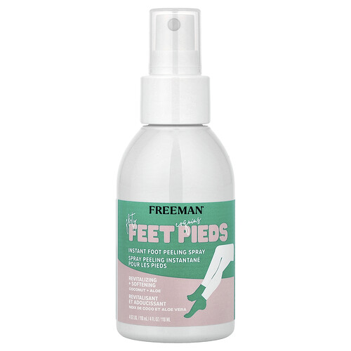 Freeman Beauty, Flirty Feet, Instant Foot Peeling Spray, Coconut + Aloe, 4 fl oz (118 ml)