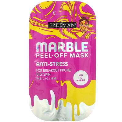 Купить Freeman Beauty Marble Peel-Off Mask, Anti-Stress, 1 Mask, 0.48 fl oz (14 ml)
