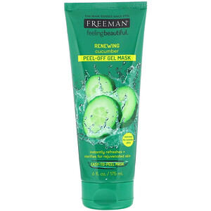 Отзывы о Freeman Beauty, Feeling Beautiful, Renewing Peel-Off Gel Mask, Cucumber, 6 fl oz (175 ml)