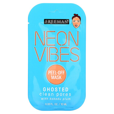 Freeman Beauty Neon Vibes, Ghosted, отшелушивающая маска для очищения пор, 1 шт., 10 мл (0,33 жидк. унции)