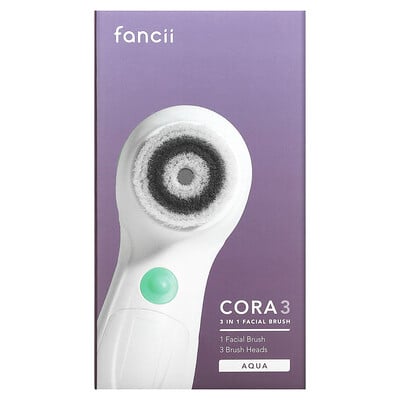 Fancii Cora 3, щетка для лица 3 в 1, цвет морской волны, набор из 5 предметов