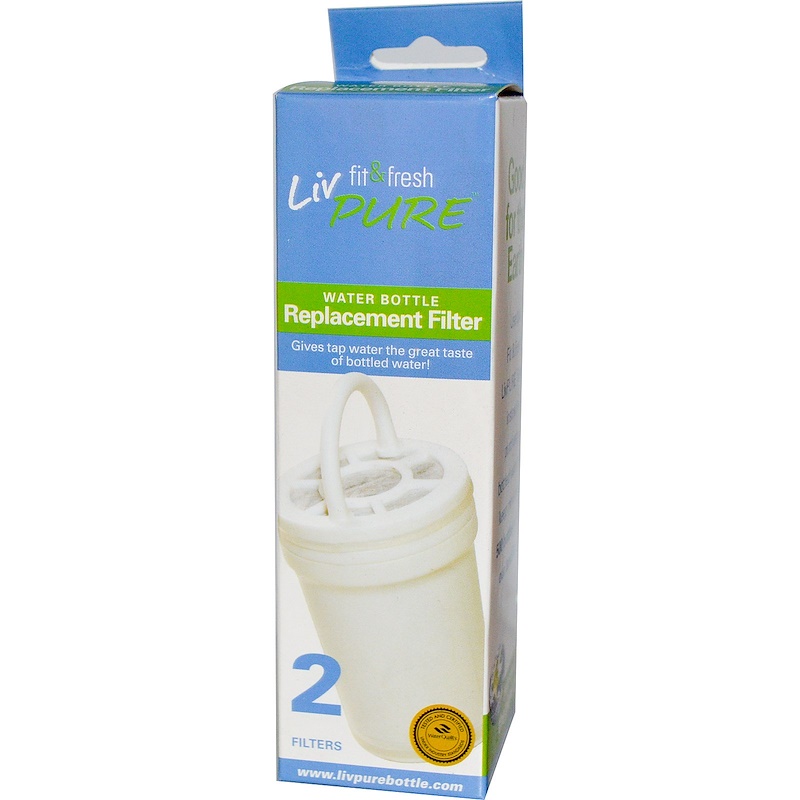 Fit & Fresh, LivPure, Water Bottle Replacement Filter, 2 Filters iHerb