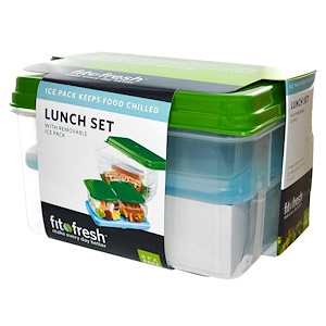 Отзывы о Фит и Фрэш, Lunch Set, with Removable Ice Pack, 7 Piece Set