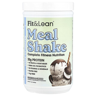 Fit & Lean, Batido para comidas, Complete Fitness Nutrition, Galletas y crema, 450 g (1 lb)