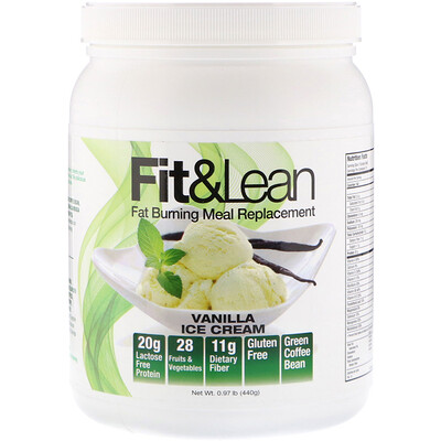 

Fit & Lean Fat Burning Meal Replacement Vanilla Ice Cream 0.97 lb (440 g)