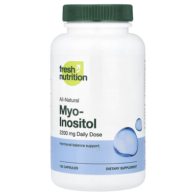 Fresh Nutrition, Mioinositol, 120 cápsulas (550 mg por cápsula)