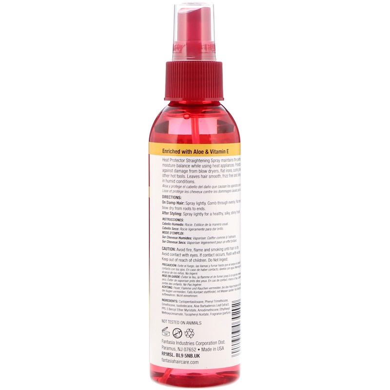 Fantasia, IC, Hair Polisher, Heat Protector Straightening Spray, 6 fl