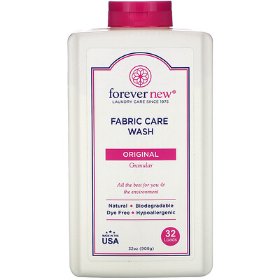 Forever New Fabric Care Wash, Granular, Original, 32 oz (908 g)