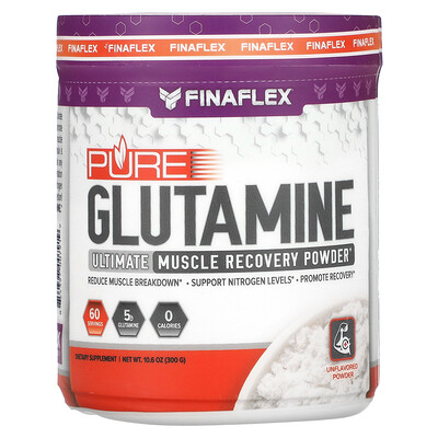 

Finaflex, Pure Glutamine, Ultimate Muscle Recovery Powder, Unflavored, 10.6 oz (300 g)