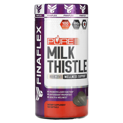 

Finaflex, Pure Milk Thistle, 600 mg, 100 Softgels