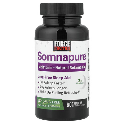 Force Factor, Somnapure®, Ayuda para dormir sin fármacos, 60 comprimidos