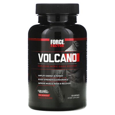 Force Factor Volcano, Explosive Nitric Oxide Booster, 120 Capsules