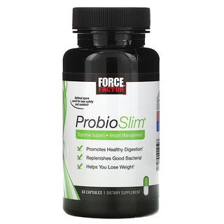 Force Factor, ProbioSlim（プロバイオスリム）、お腹のサポート＋体重管理、60粒