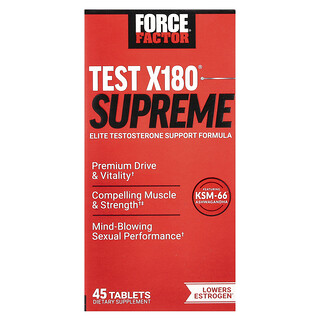 Force Factor, Test X180® Supreme, 45 comprimidos