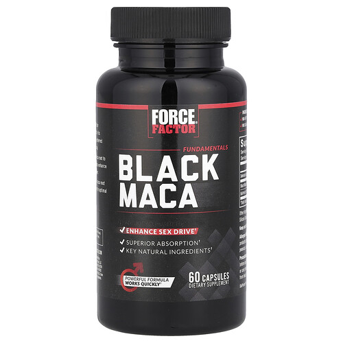 Force Factor Fundamentals, Black Maca, 60 Capsules