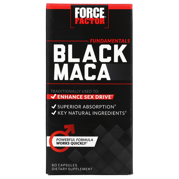 Force Factor‏, Black Maca, 60 Capsules
