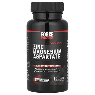 Force Factor, Fundamentals, Zinc Magnesium Aspartate, 60 Tablets