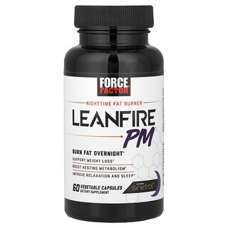 فورس فاكتور‏, حارق الدهون الليلي، LeanFire PM™‎‏، 60 كبسولة نباتية