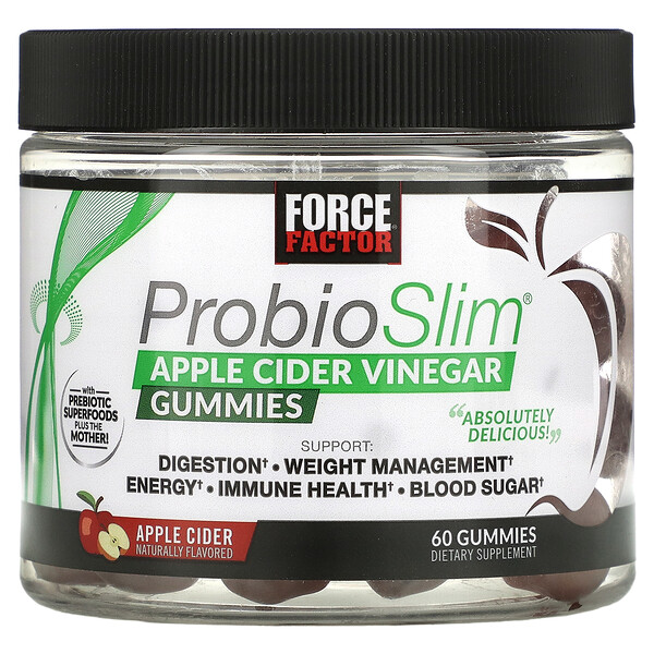 Force Factor, ProbioSlim Apple Cider Vinegar Gummies, 60 Gummies