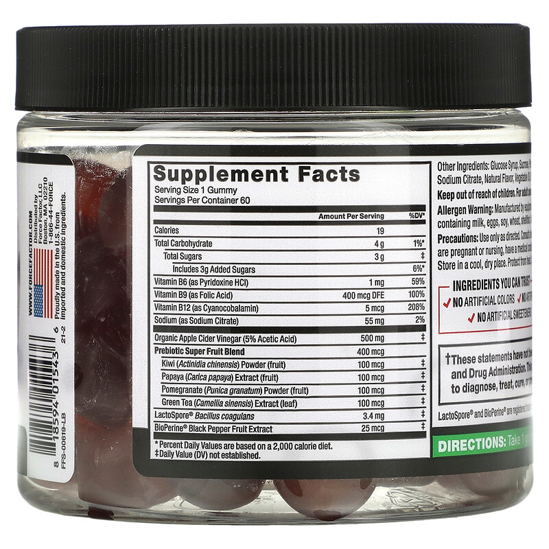 Force Factor, ProbioSlim Apple Cider Vinegar Gummies, 60 Gummies