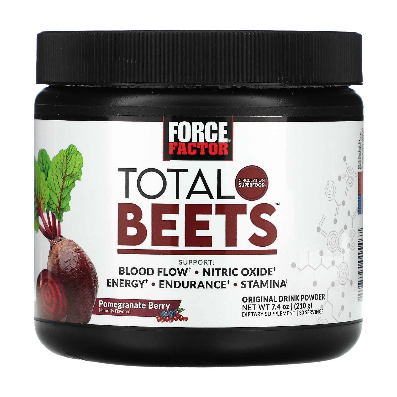 Force Factor, Total Drink Powder, Pomegranate Berry, oz (210