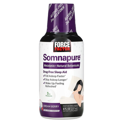 

Force Factor Somnapure Melatonin + Natural Botanicals Dream Berry 8 fl oz (237 ml)