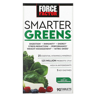 

Force Factor Smarter Greens 90 таблеток