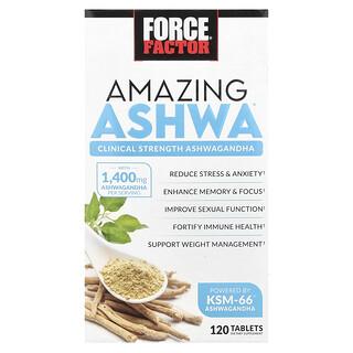 Force Factor, Amazing Ashwa®, 120정