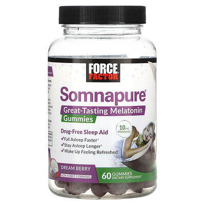 

Force Factor Somnapure Great Tasting Melatonin Gummies Dream Berry 5 mg 60 Gummies
