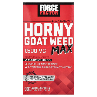 Force Factor, Temeller, Horny Goat Weed Max, 90 Bitkisel Kapsül