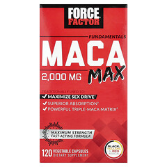 Fundamentals, мака, максимальна сила дії, 2000 мг, 120 рослинних капсул (500 мг у капсулі)