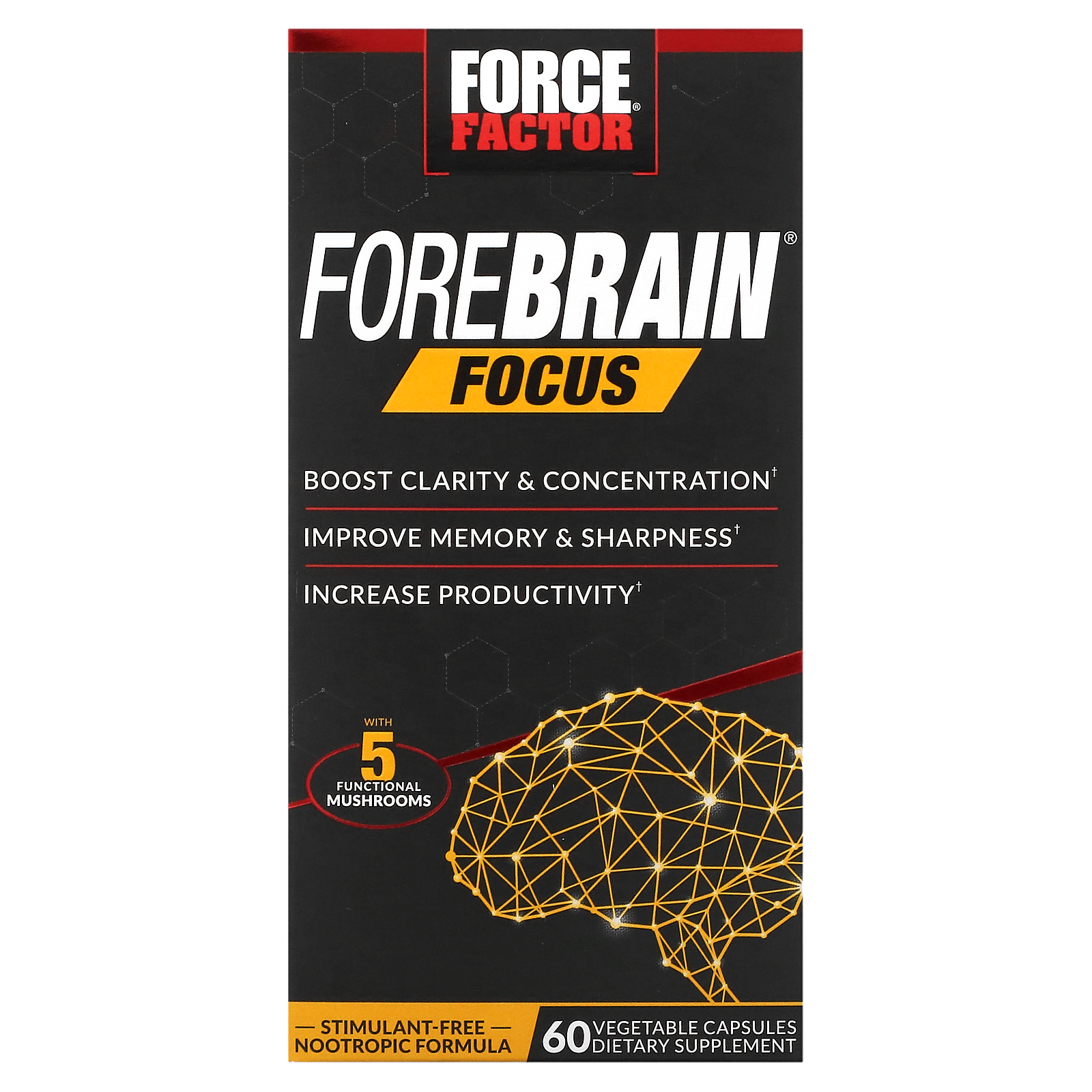 Forebrain  Focus, 60 Vegetable Capsules