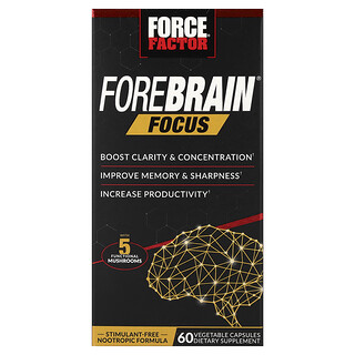 Force Factor, Forebrain® Focus, 60 cápsulas vegetales