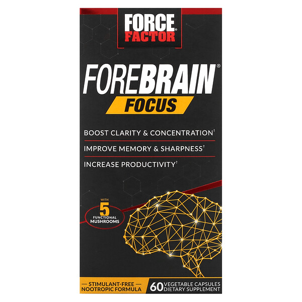 Force Factor‏, Forebrain Focus, 60 Vegetable Capsules